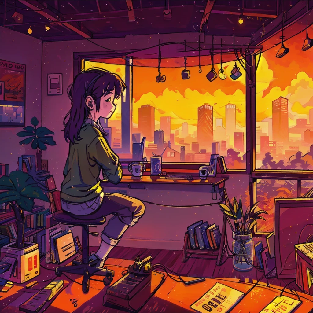 ilustração lofi chill 