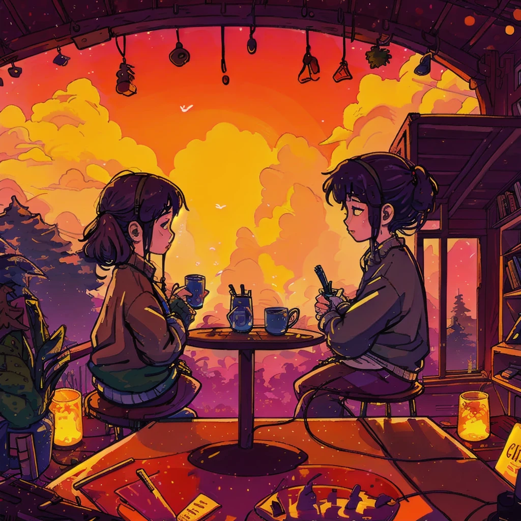 illustration de refroidissement lofi 