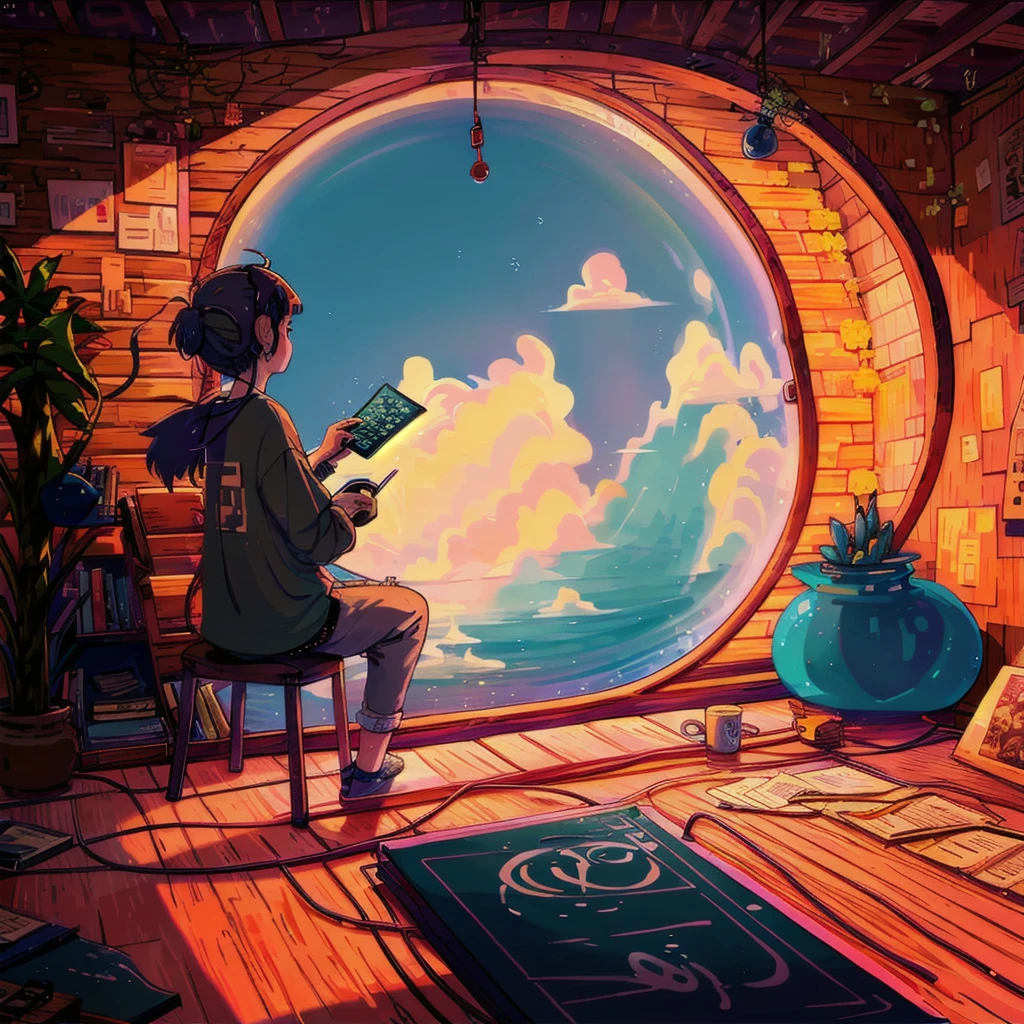 ilustração lofi chill 