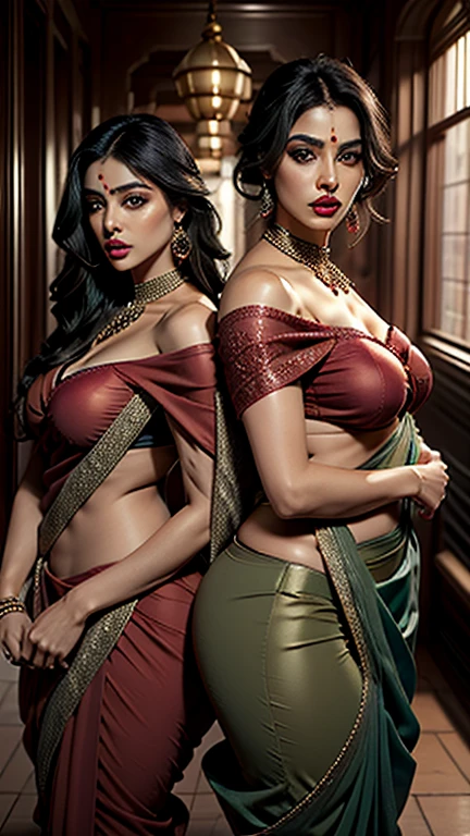  ultra realistic 8k cg, picture-perfect face, flawless, clean, masterpiece, professional artwork, famous artwork, cinematic lighting, cinematic bloom,
super realistic 8K, Perfect, clean , masterpiece, Professional artwork, famous artwork, face perfect, 


43yo girl, solo, alluring step mom,(sexy Bangladeshi women:1.2),
beautiful woman,very sexy appearance, seductive , rosy cheeks, smooth skin, 
huge breasts, smooth face, detailed face, smooth skin,shiny skin,highly detailed  face, detailed face, perfect proportions, well-proportioned body of six heads, huge breasts, thin waist, navel, big butt , crotch gap, large thighs,mature,toned legs, long neck, big ,detailed hair, ,detailed breasts, slim waist,beauty, long eyelashes, hourglass body, juicy lips,Beautiful expression, beautiful  eyes, 
Looks good with straight long hair,

Black  hair, long hair, silky hair, detailed bangs, (hair between eyes:1.2),

((Light olive eyes:1.2)),
gorgeous bright neon blue eye makeup and thick black winged eyeliner, peachy matte lipstick, looking into the camera,  
  detailed eyebrows,

(hourglass body:1.3), ultra detailed, best illustrated, showing off, seductive_pose, sexy eyes,full-body_portrait, Intrinsic exquisite details of (eyes,  hair,  skin,  face,  hands,  fingers,  anatomy),  stunning otherworldly beauty, sexy pose, 

She is Wearing ((Red Georgette Saree:1.5),(Off-Shoulder Turtel-Neck Blouse:1.4))

full and juicy lips(dark red lipstick), belly jewelery, pearl necklace, pearl ear_rings, perfect fingers and nails, red_fingernails, golden ratio, seductive_pose,  big_boobies,deep cleavage,
,professional photoshot, incredibly beautiful woman in the form of a 'Desi Milf', elegant wild beauty and attractiveness, seductiveness and inaccessibility, beautiful, photoshot for Vogue magazines, sensual, ultra detailed, ,mature female,1 girl,cowboy_pose,naughty, (iu:0.8),cleavage, 