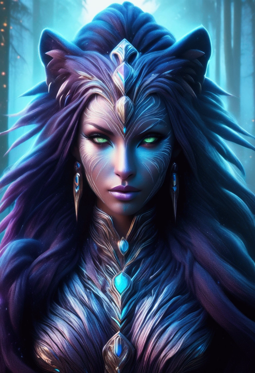 illustration ultra détaillée d&#39;une Tyrande Whisperwind se demandant à travers la jungle, panthère noire géante à côté d&#39;elle, Haute qualité, Super qualité, Détails pointus, détails élevés, rendu d&#39;octane, moteur irréel 5.0 graphique, aspect cinématographique, Réaliste, Hyper-réalisme, {{{warcraft}}}, Personnage Warcraft, joli corps mince, corps parfait, beau corps, Beau visage, très beau visage, très beaux traits du visage, visage très détaillé, Caractéristiques du visage très détaillées, corps très détaillé, visage très détaillé, joli tissu