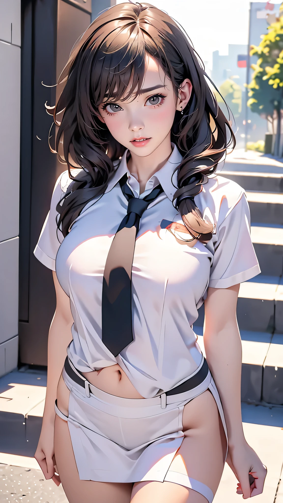 (uniforme de menina do ensino médio),(Pose pornográfica aleatória),(Tipo fino:1.8),(seios grandes),(penteado aleatório),(A mais alta qualidade de imagem,(8K),ultra-realistic,melhor qualidade, alta qualidade, alta definição, alta qualidade texture,alto detalhe,Linda detalhada,bem detalhado,CG extremamente detalhado,textura detalhada,uma representação realista do rosto,obra de arte,Sentido de presença)