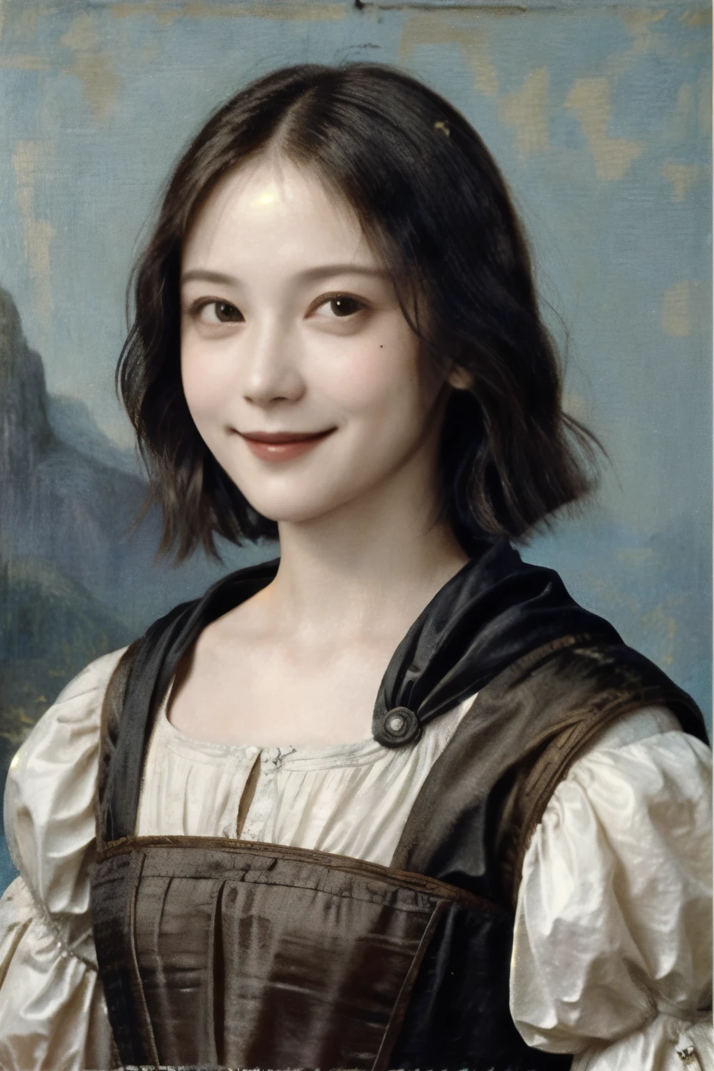 260 20-year-old female, (short hair),(Genuine), smile,  (Paintings by Leonardo da Vinci)