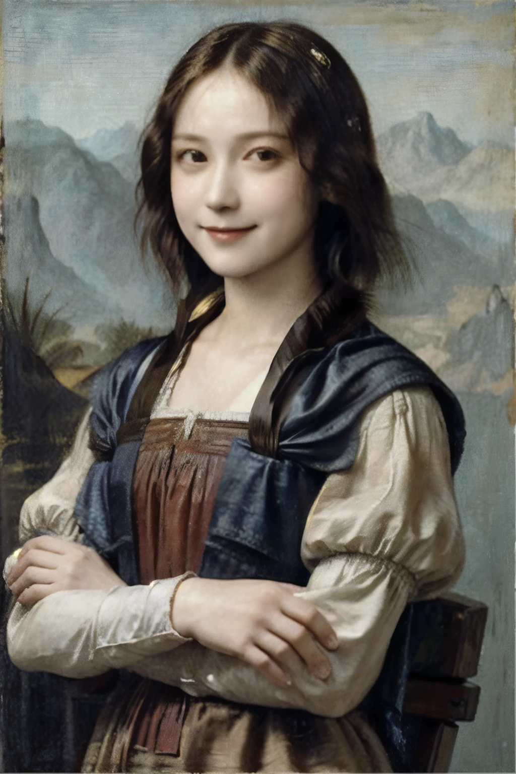 260 mulheres de 20 anos, (cabelo curto),(genuíno), sorriso,  (Pinturas de Leonardo da Vinci)