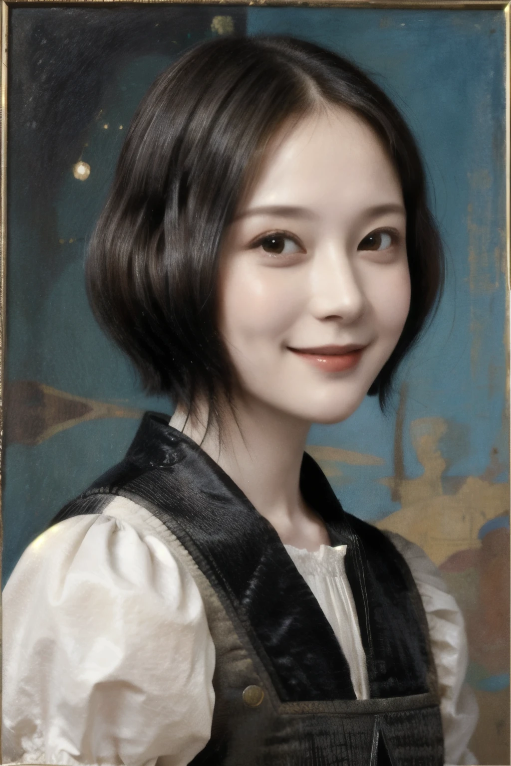 260 20-year-old female, (short hair),(Genuine), smile,  (Paintings by Leonardo da Vinci)