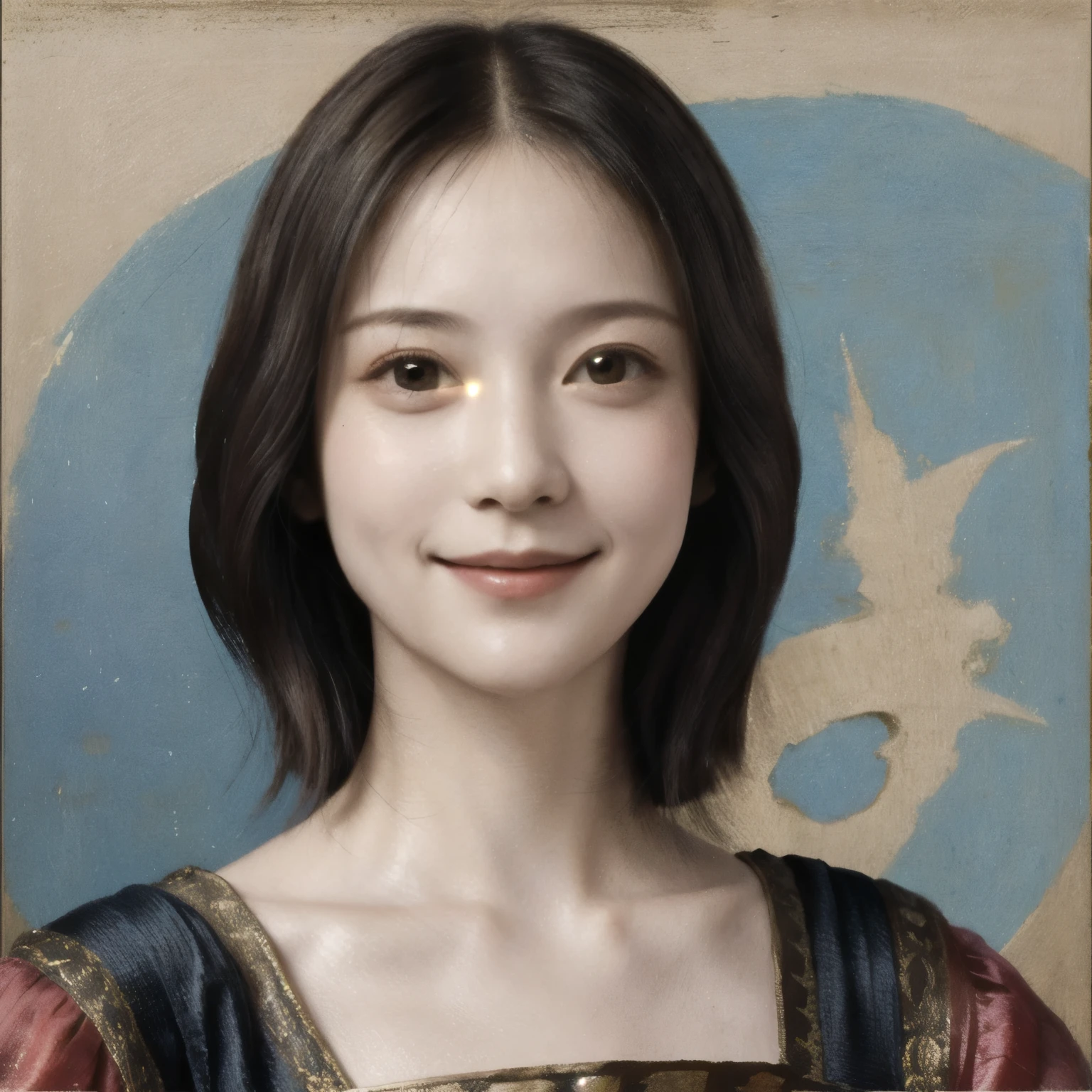 260 20-year-old female, (short hair),(Genuine), smile,  (Paintings by Leonardo da Vinci)