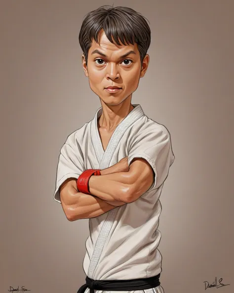 daniel san ( karate kid), caricature