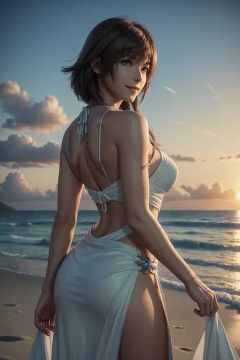 The best one,Yuna,Final Fantasy 10,FF10,Medium Hair,Brown hair,Let your bangs down,Beautiful green and blue odd eyes,,Beautiful ...