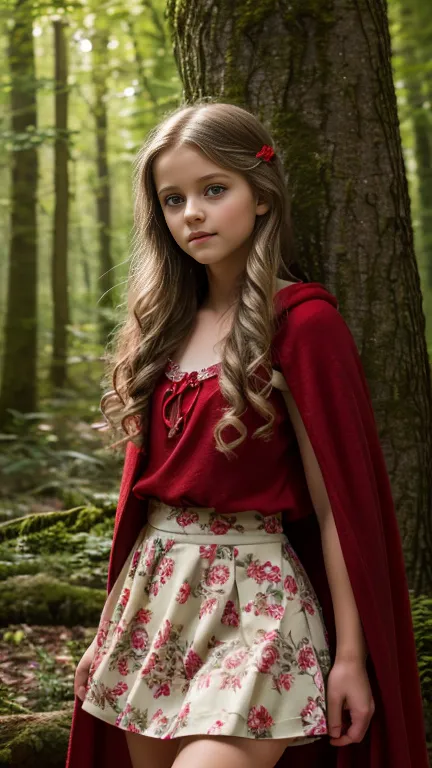 Little red riding hood,beautiful detailed eyes,beautiful detailed lips,extremely detailed eyes and face,longeyelashes,red cape,f...