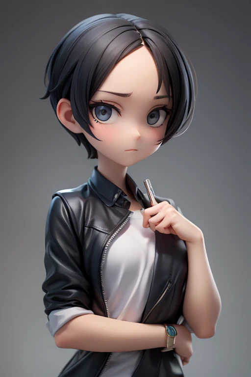 Cool woman,Sharp,boyish,The forehead is visible,Married Woman,whole body,Character portrait,Short Hair,Short Hair,Very Short Hair,slender,Slender,Jersey,Wet,Tucked up,nude
