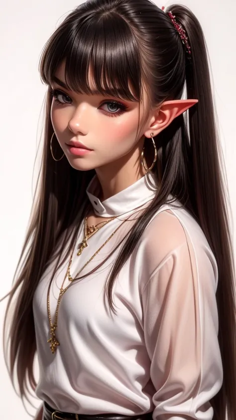 (masterpiece, best quality:1.2),
frieren, 1girl, long hair, pointy ears, twintails, jewelry, elf, earrings, capelet, white capel...