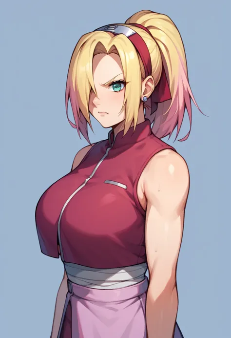 score_9, score_8_up, score_7_up,score_6_up, score_5_up, score_4_up , 1girl, solo, huge breasts, 1girl, haruno sakura, pink hair,...