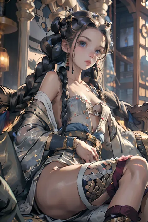  ((best quality)), ((masterpiece)), (detailed), 1girl, off-shoulder baggy sweater,clothes too big, exposing,(little chest),(big forhead:1.2),(beautiful big eyes:1.3),extremely detailed cute anime face, (((flat chest))),((((long twin braids,tight braids,long braid,braided hair,long hime cut,colored inner hair)))),intricate eyes,beautiful detailed eyes,symmetrical eyes,(((detailed face))),beautiful detailed lips,(nsfw)), ((downblouse, upskirt)),(baggy, sagging clothes, upskirt, downblouse), dynamic pose,looking at viewer, (((embarrassed))),(horrified expression),(crying),highres,(best quality),(ultra detailed,extremely detailed),perfect face details, ((masterpiece:1.4, best quality))+, (ultra detailed)+, long twintails, cute girl,blue clothes, (flat chest:1.3), NSFW, small breasts, prominent collarbones, skinny arms, flat stomach, visible hip bones, long hair, red hair, white hair, blonde hair, dark hair, ponytail, thick ponytail, heavy ponytail, small breasts, NSFW 