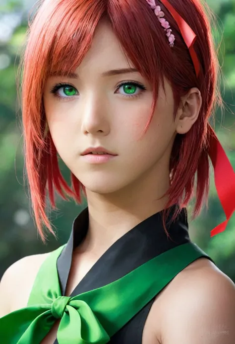 sakura4_write, boruto: Naruto next generations, naruto shippuuden , 1 girl, bangs, facial spot, green eyes, parted bangs, pinkie...