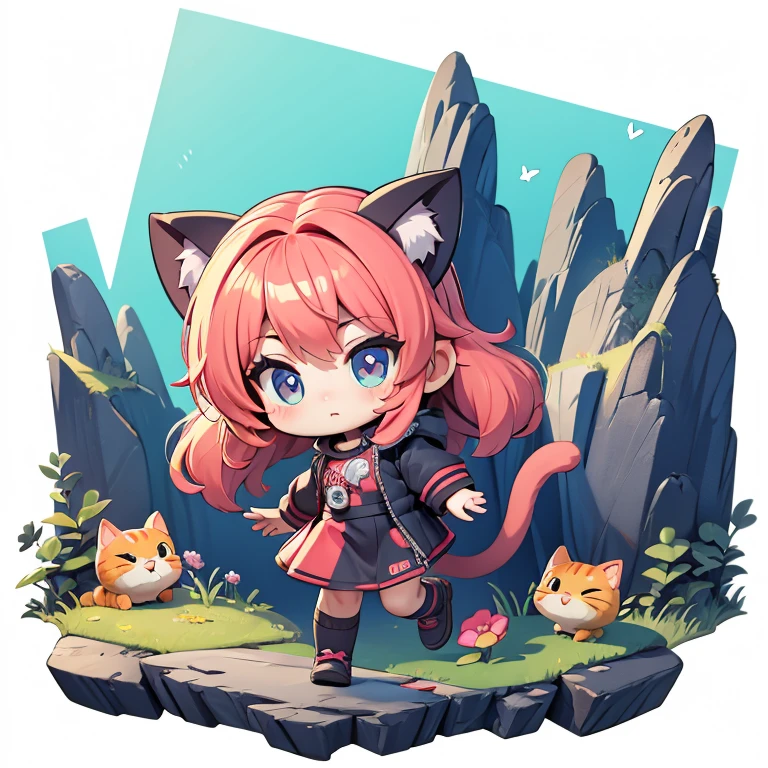 a chibi cat outfit rock
