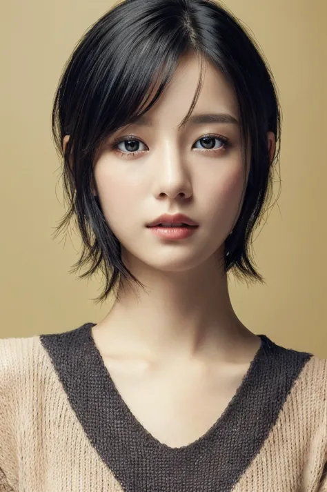 masterpiece: 1.3), (8k, photorealistic, raw photo, top quality: 1.4), (1girl), beautiful face, (realistic face), (black hair, sh...