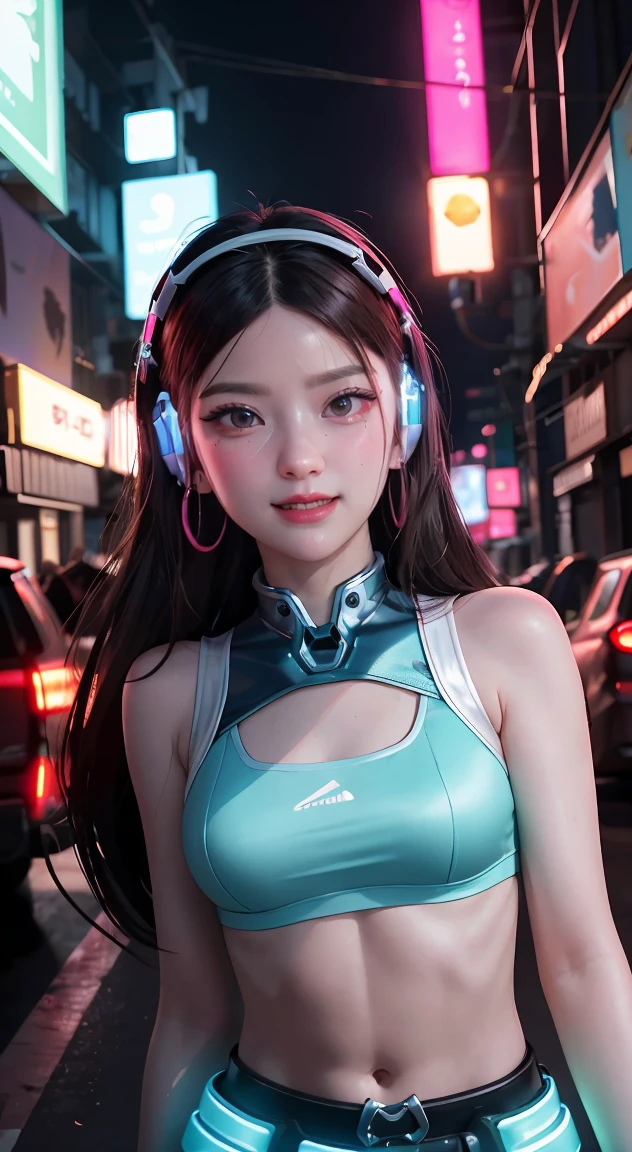 Singer, microphone in hand, cyberpunk microphone, singing, 1 girl, Chinese_clothes, liquid silver and pink, cyberhan, cheongsam, cyberpunk city, dynamic pose, glowing headphones, glowing hair accessories, long hair, glowing earrings, glowing necklace, cyberpunk, high-tech city, full of mechanical and futuristic elements, futuristic, technology, glowing neon, pink, pink light, transparent tulle, transparent streamers, laser, digital background urban sky, big moon, with vehicles, best quality, masterpiece, 8K, character edge light, super high detail, high quality, the most beautiful woman in human beings, micro smile, face left and right symmetry, ear antenna, beautiful pupil light effect, visual data