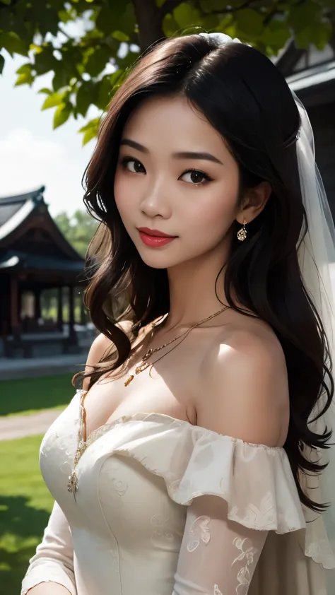MALAY GIRL, masterpiece, High quality, UHD 32K, Realistic face, Realistic skin feeling , A Japanese Lady, Very cute face, CUTE G...