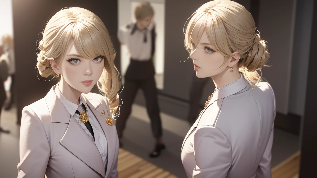 Créer une image,tout le corps,filtre basse fidélité,par le bas,Fille sexy et belle, super détail, adolescente coréenne, Peau grasse blanche,coiffure à deux blocs,couleur de cheveux blonds,Rendu Manga Anime GTA Style,accessoires porter Silver Rolex,diamant,Toujours l&#39;humeur du visage, portant un costume rose bas,chemise noire,Style gangster, Le personnage est debout et pose au-dessus de l&#39;épaule en regardant le ciel,vue arrière prise par la caméra,arrière-plan dans la ville le soir magnifique,chef-d&#39;œuvre, Meilleure qualité, extrêmement détaillé, Coloré, HDR, tout le corps, visage en pleine forme, huile de peau d&#39;olive, Super ultra réaliste, Ultra détaillé, FXAA, DLSS, 16:9, anti crénelage
