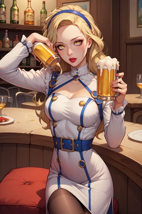 score_9, score_8_superior, score_7_superior, sauce_anime, drinking from a pint of beer, drink, csuperior, drinking, margaret p4,...