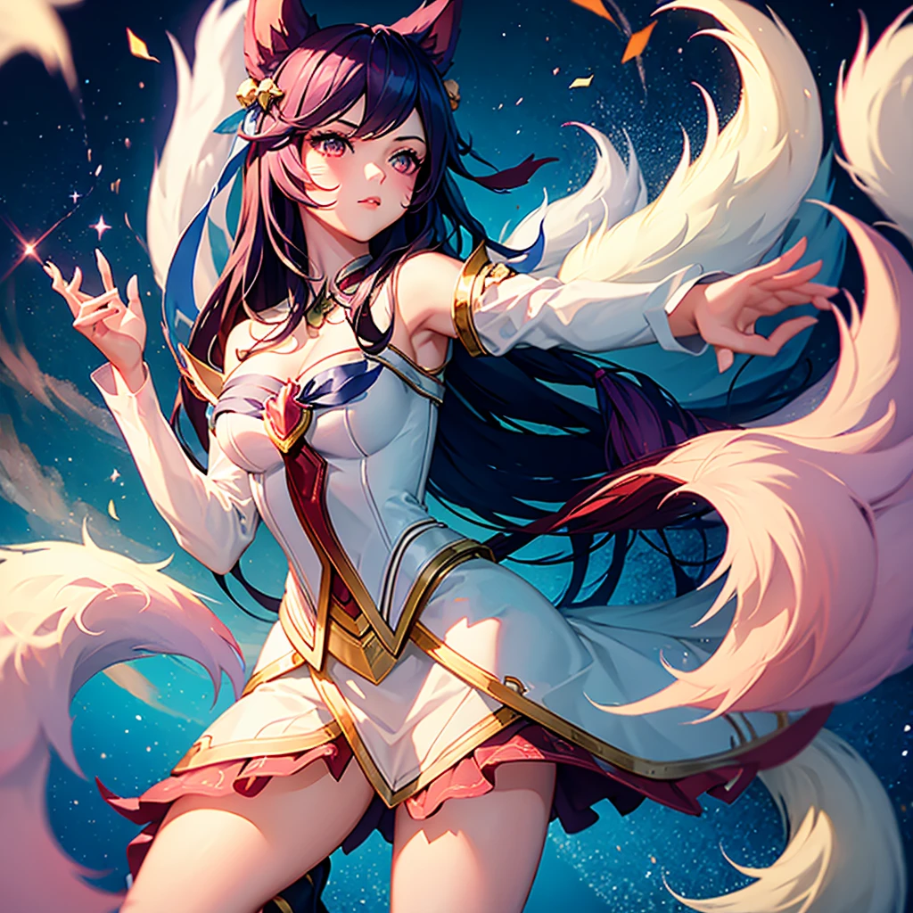 ahri, 9 ذيول بيضاء ضخمة, ذيول رقيقة مفصلة