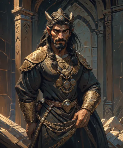 (((1boy))) (((solo focus)))  design an incredibly handsome male fantasy character in traditional dark, medieval fantasy attire. ...