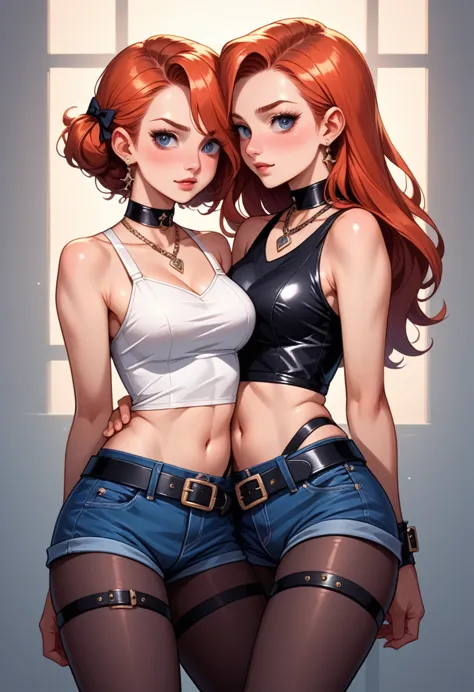 ,twins, masterpiece,best quality,offcial art,extremely detailed cg unity 8k wallpaper, 2girls, cute female , yuri, hair adornmen...