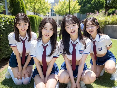 (super cute korean schoolgirl takes a commemorative photo with her beautiful best friend:1.2)(laughing:1.2)(beautiful sweat:1.1)...