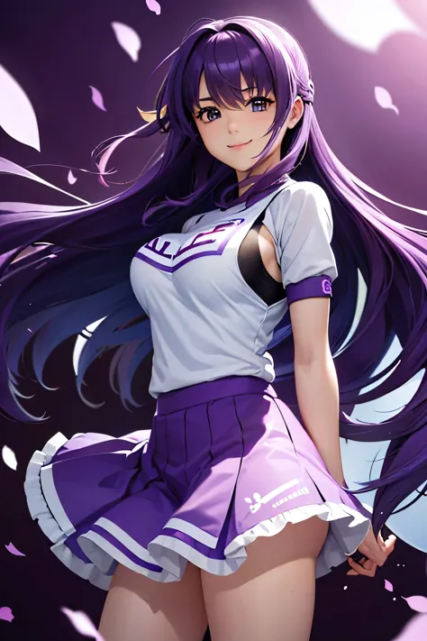 suzuka tsukimura、suzuka、"magical girl lyrical nanoha"、purple hair、long hair、hair band、big breasts、high school girl、night clan、gy...