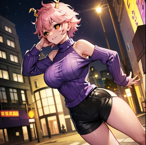 ((1girl)),((alone)),mina ashido,(masterpiece), (best quality), (ultra detailed), (best illustration), (best shadow), (absurditie...