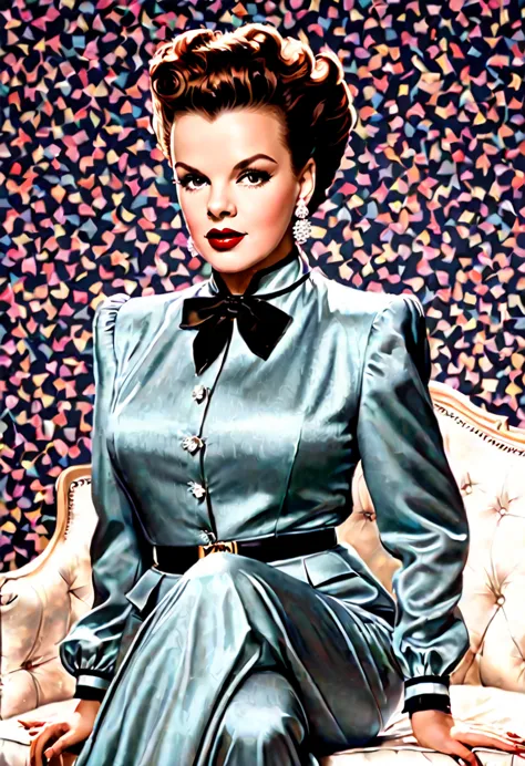 create a contemporary and stylish interpretation of judy garland, blending classic features with a modern aesthetic. imagine her...