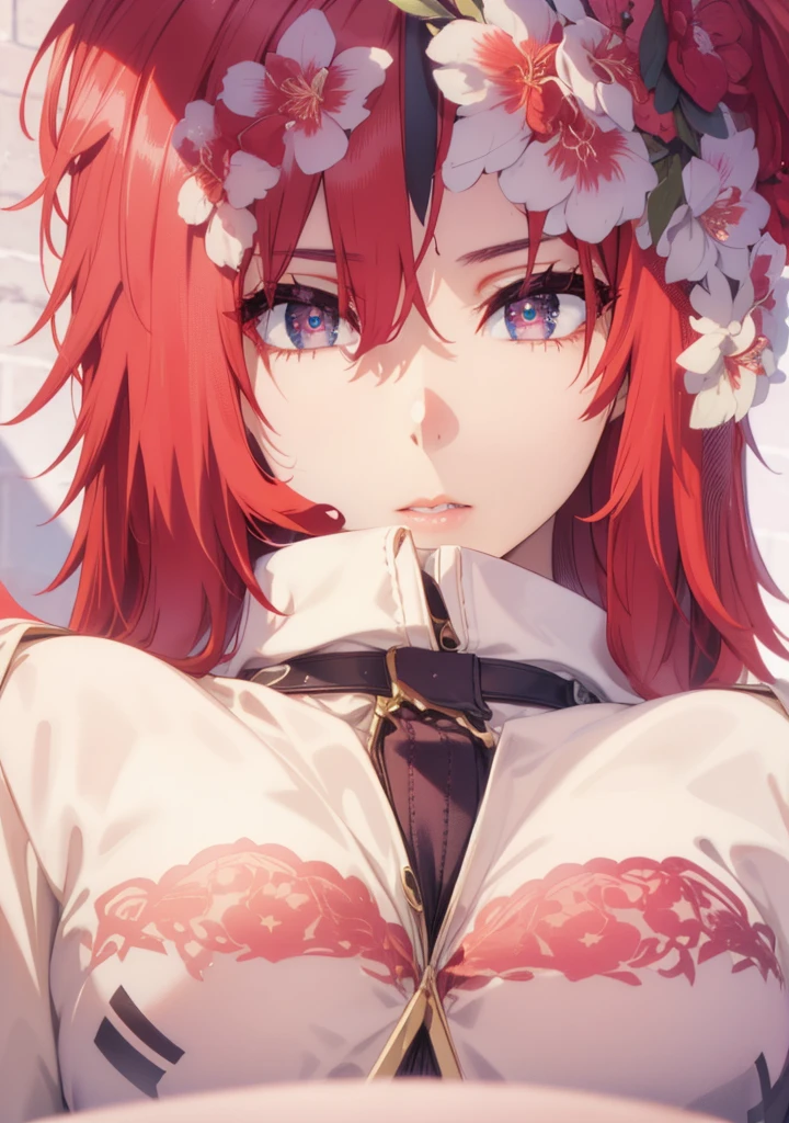 Iris,RED HAIR,RED EYES, 
BREAK (masterpiece:1.2), best quality, high resolution, unity 8k wallpaper, (illustration:0.8), (beautiful detailed eyes:1.6), extremely detailed face, perfect lighting, extremely detailed CG, (perfect hands, perfect anatomy),