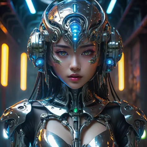 1 liquid metal humanoid、detailed metal face、beautiful metal eyes、detailed metal lips、beautifully detailed metal woman、complex ar...