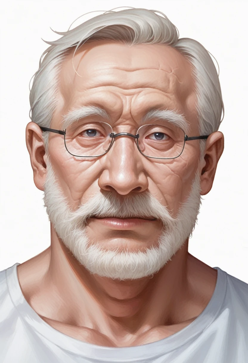 cartoon of a man with a white beard and glasses, an oldman, old man, cyberpunk old man, an old man, !!! very coherent!!! vector art, wise old man, drawn with photoshop, in style of digital illustration, japanese illustrator, old man portrait, in japanese anime style, hayao miyazaki style, cartoon digital painting, digital drawing, looking old