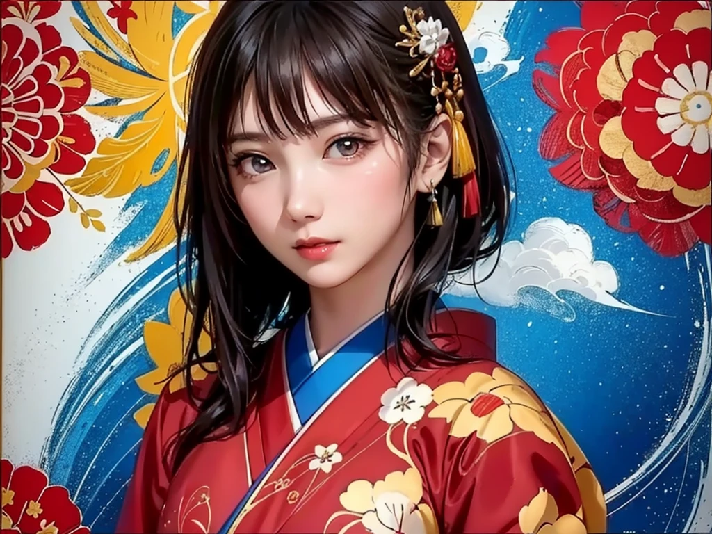 (Highest quality、8k、32K、masterpiece)、(masterpiece,up to date,Exceptional:1.2), anime,One girl,前hair,black_hair, beautiful 8k eyes,cloud,Day,dress,Looking_in_Audience,Outdoor,red_Neckwear,red_ribbon,ribbon,river,short_hair,short_sleeve,null,nullscraper,一人in,Are standing,town,winer、((Very beautiful woman, Fuller lips, Japanese pintern kimono))、((色鮮やかなDay本の着物)))、(((Medium Shot)))、Blunt 前hair、(High resolution)、、Very beautiful face and eyes、1 girl 、Round and small face、Narrow waist、delicine body、(Highest quality high detail Rich skin details)、(Highest quality、8k、Oil paints:1.2)、Very detailed、(Realistic、Realistic:1.37)、Bright colors、(((blackhair)))、(((長いhair)))、(((cowboy pictures)))、((( 古いDay本家屋の中)))、(masterpiece, Highest quality, Highest quality, Official Art, beautifully、aesthetic:1.2), (One girl), Very detailed,(Fractal Art:1.3),colorful,Most detailed,Sengoku period(High resolution)、Very beautiful face and eyes、1 girl 、Round and small face、Tight waist、Delicine body、(Highest quality high detail Rich skin details)、(Highest quality、8k、Oil paints:1.2)、(Realistic、Realistic:1.37)、
