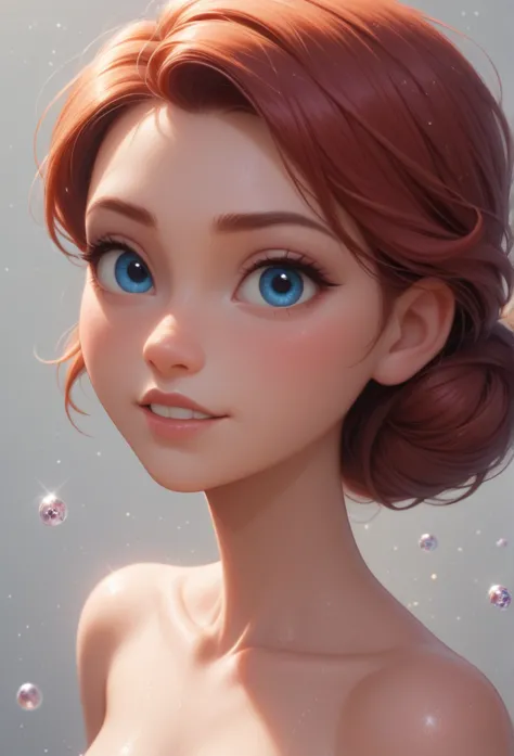 score_9, score_8_up, score_8, 1girl, glitter, high_resolution, detailed, portrait, shiny skin, multicolor, ,disney pixar style