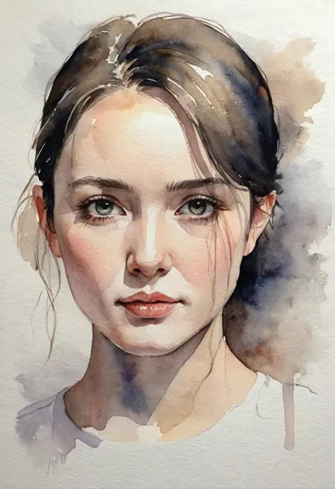 (watercolor \(Moderate\):1.25), Very detailed, Realistic:1.37,watercolor画, Smooth lines, Expressive facial expressions and postu...