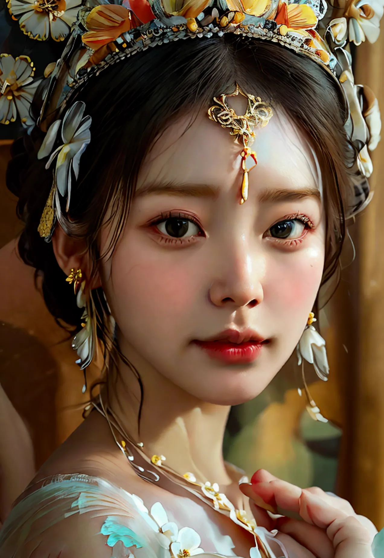 highest quality, masterpiece, high resolutionเป็นพิเศษ, (realistic: 1.4) 1 girl, beautiful_face, fine skin, full body, decoratio...