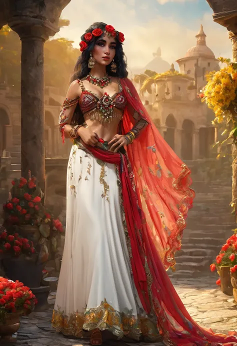 ((shulamite gypsy )) millions of yellow and red roses , stands tall and shows off your perfect figure at all times covers your e...