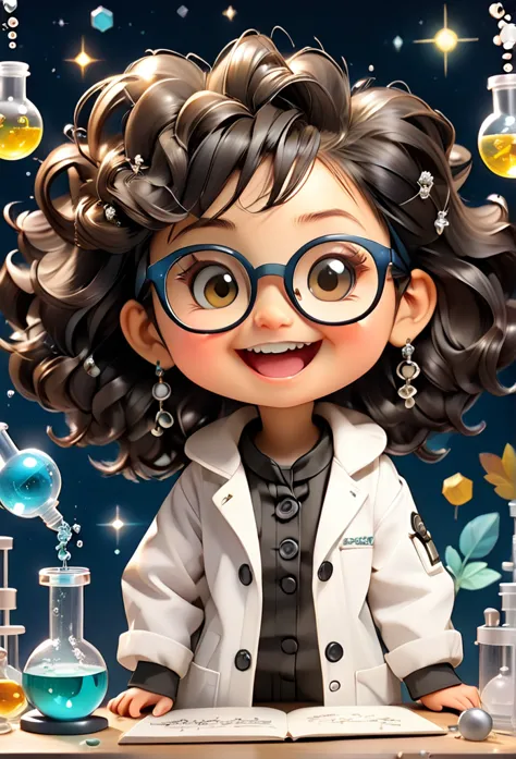 (((chibi baby uhd)))chemistry permaneça com suas carateristícas originais (seus olhos sao cor de mel, usa oculos ) (chibi nao us...