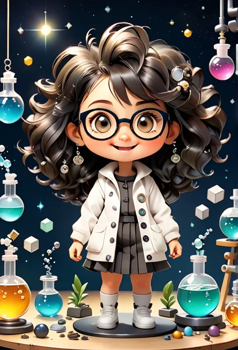 (((chibi baby uhd)))chemistry permaneça com suas carateristícas originais (seus olhos sao cor de mel, usa oculos ) (chibi nao us...