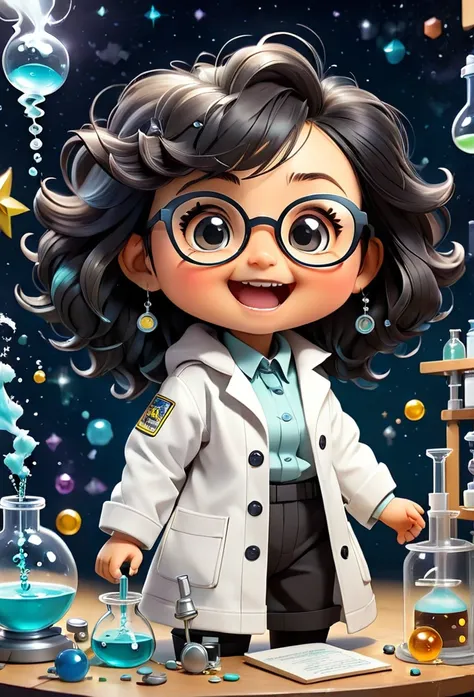 (((chibi baby uhd)))chemistry permaneça com suas carateristícas originais (seus olhos sao cor de mel, usa oculos ) (chibi nao us...