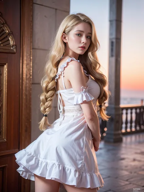 dairi, ((ultra quality)), ((tmasterpiece)), beautiful young slavic girl, ((blonde woman, hairlong, long braid)), beautiful cute ...