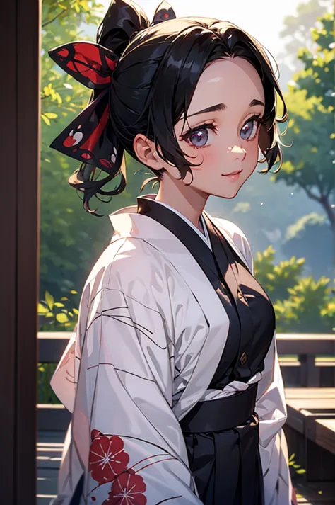 (((beautiful))), (((yukata, kimono))), ((black hair, ponytail, ribbon)), small breasts, sweat, (((intricate details))), high res...