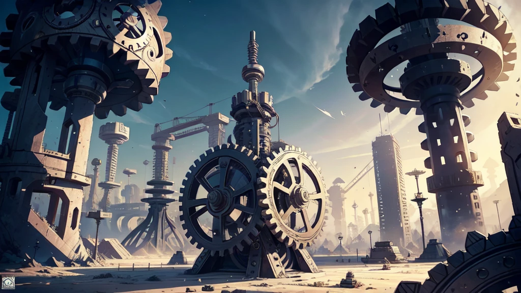 (A nation with constructions made of gears),