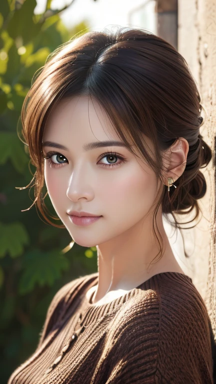 (Representative works:1.3)、(8k、Realistic、RAW Photos、Best image quality:1.4)、(30 year old mature woman)、Small face、Beautiful Face、(Realistic Face)、No makeup、Natural Makeup、light makeup、 (Dark brown hair)、Beautiful hairstyle、Realistic eyes、Beautiful details、 (Realisticな肌)、Beautiful Skin、 (sweater)、 Confused、 charm、超High resolution、Ultra-realistic、 High resolution、Golden Ratio