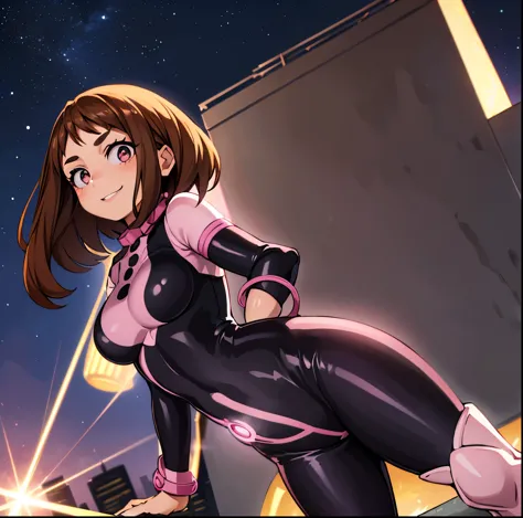 ((1girl)),((alone)),ochako uraraka,(masterpiece), (best quality), (ultra detailed), (best illustration), (best shadow), (absurdi...