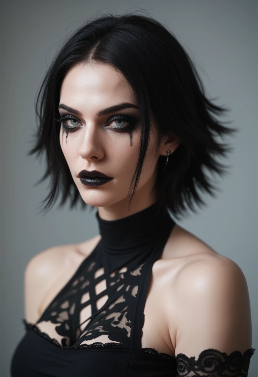 Sexy girl gothic makeup 