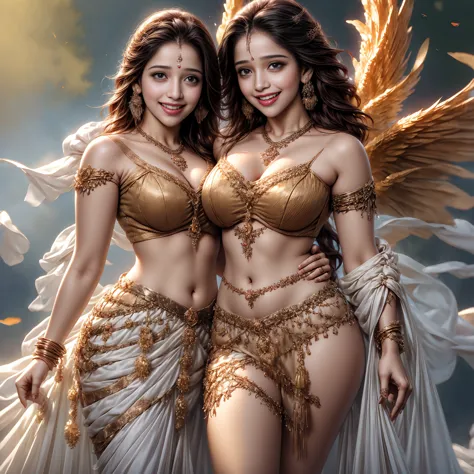 hd wallpaper 32k cinematic shoot of a beautiful cute tamannah bhatia, dragon armour, pair of phoenix wings, with thick thighs an...