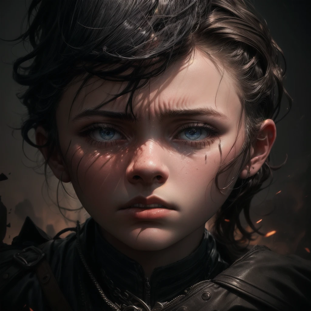 a boy and a girl back to back, sad atmosphere, boy with head down, girl with head raised, cinematic lighting, moody colors, detailed facial features, dramatic shadows, emotional expression, melancholic, atmospheric, realistic, photographic, 8k, high resolution, masterpiece, incredibly detailed, ultra-fine detail